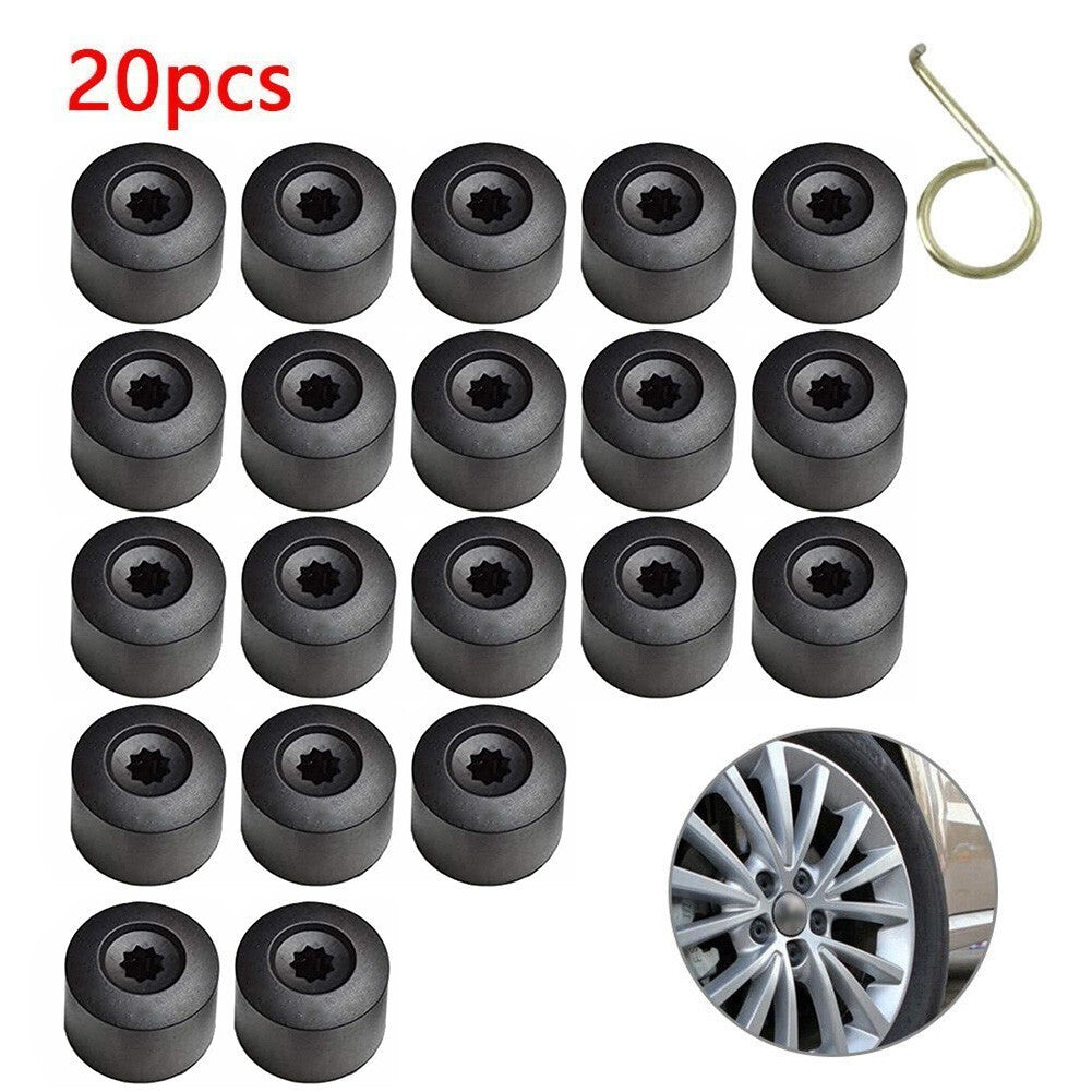 20pcs Wheel Bolt Nut Caps Covers Compatible with Volkswagen VW Golf Bora Passat Jetta 17mm