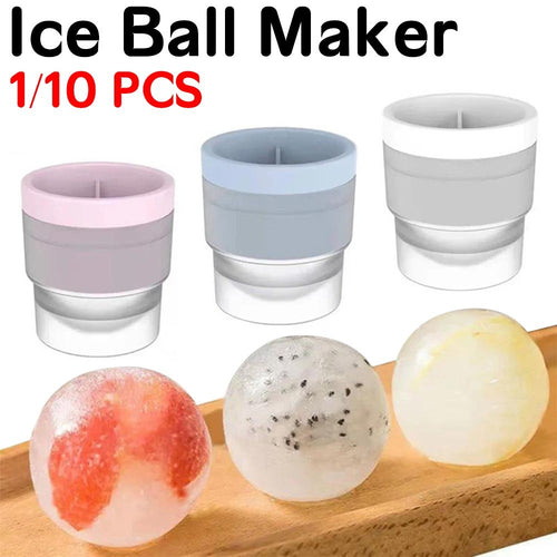 1-10X Large Ice Ball Maker Big Silicone Mold Sphere Whiskey Round Cube Mould DIY