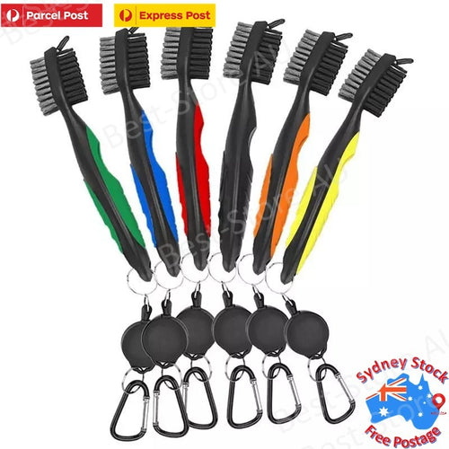 Cleaning Brush Retractable Stock Color Groove Cleaner With Reel Club Ball – Compatible with Golf