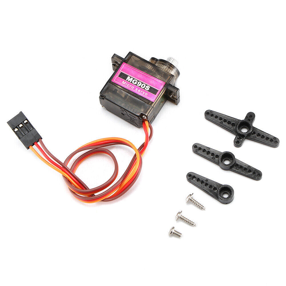 20Pcs MG90S 9g Mini Micro Servo Motor Metal Gear for RC Plane Helicopter Control