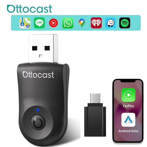 Ottocast Wireless Carplay Mirror iPhone Cars Adapter 3 in 1 Compatible w/Airplay – Compatible with iPhone