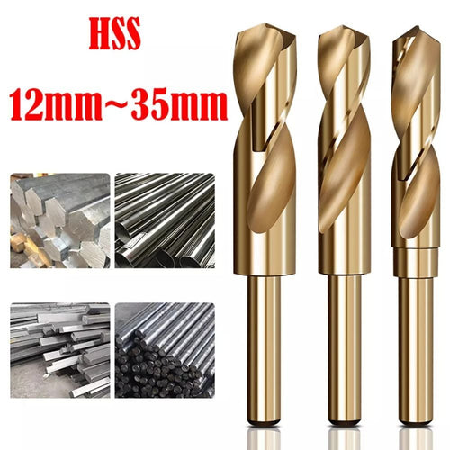 12mm-35mm Twist Drill HSS Cobalt Reduced Shank Drills Metal Hole Opener