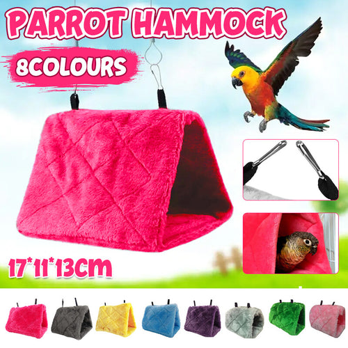 Warm Hammock Hanging Cage Bed for Parrot Budgie Parakeet Bird Hut Tent hammock