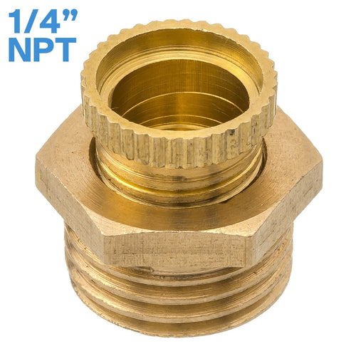 1/4" NPT Brass Drain Plug Valve Air Compressor Round Tank Fitting Rubber Seal