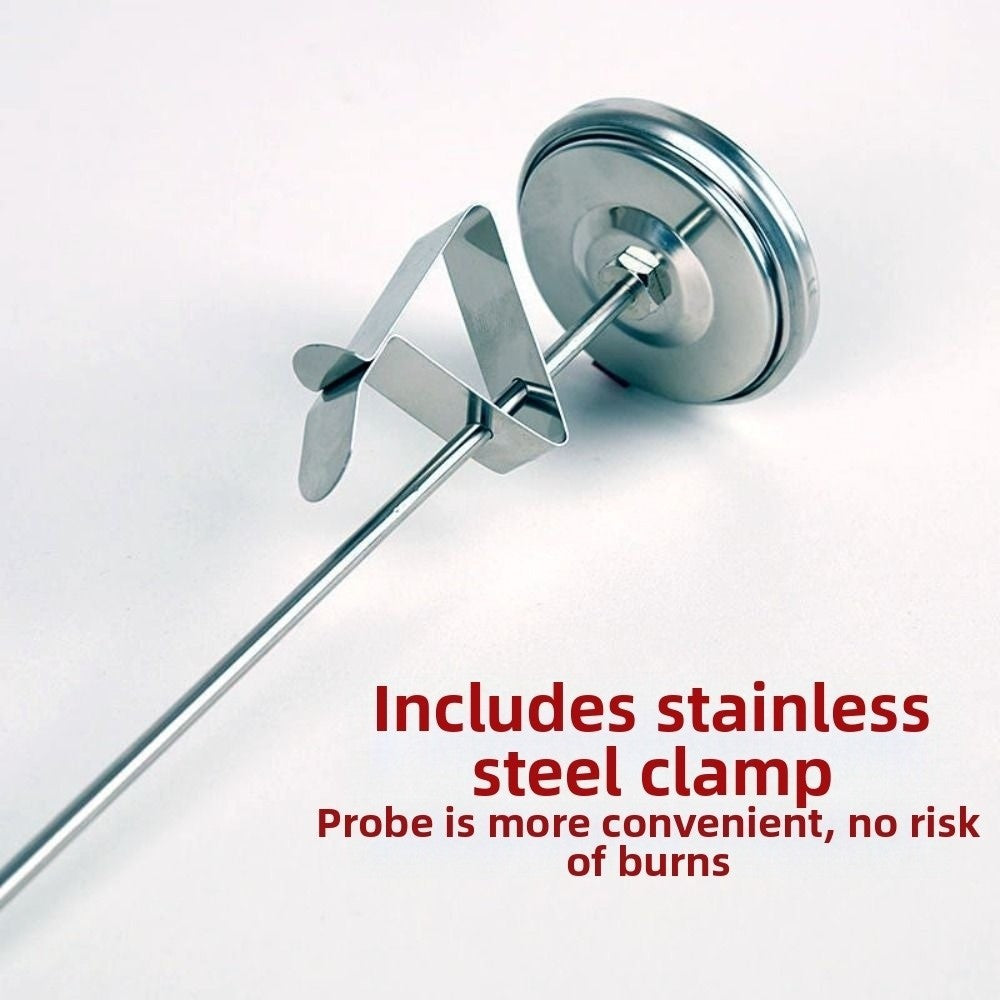 Stainless Steel Candy & Deep Fry Kitchen/Cooking Thermometer Probe with Clip