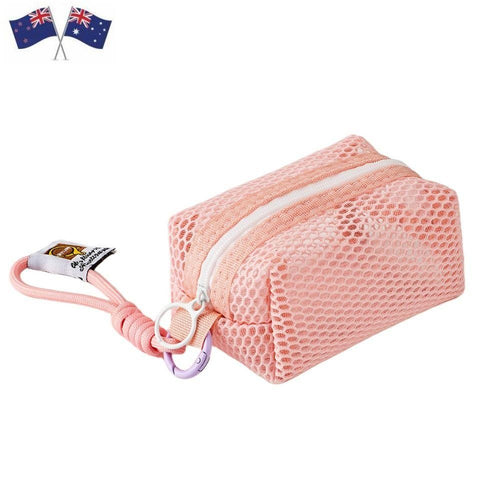 Mesh Mesh Storage Bag Dopamine Color Small Makeup Bag Charging Cable Pouch