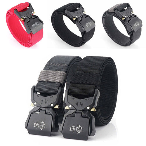 Mens Outdoor Tactical Belt Military Army Metal Buckle Heavy Duty Waistband AU🎁