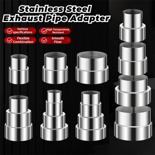Stainless Steel Exhaust Pipe Reducer Adapter Pipeline Variable Diameter Joint