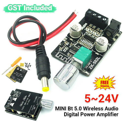 Mini 2*50W Bluetooth 5.0 Power Digital Amplifier Class Audio HiFi Stereo AMP AU