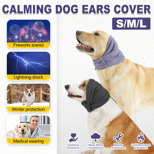 Pet Dog Cat Grooming Ear Cover Noise Reducing Calming Earmuffs Winter Hood Warm