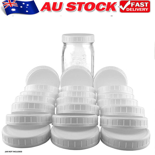 10-100 Wide Mouth Lids For Mason Jar Plastic Leak Proof Bottle Storage Cap Cover