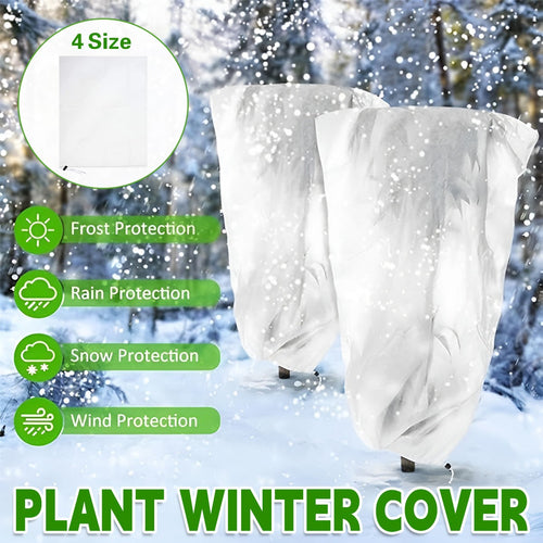 Winter Plant Cover 4 Sizes Frost Proof Non Woven Reusable Windproof Breathable
