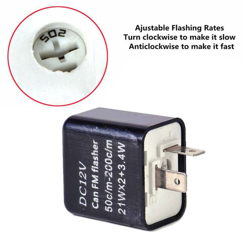 12V LED Turn Signals Relay Flasher Blinker Indicator Compatible with Honda Yamaha Suzuki KTM