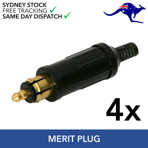 4 x Merit ( Hella) Cigarette Lighter Plug 12V 16A Euro Car DIN4165 SR
