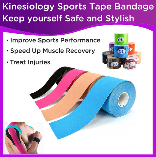 Therapeutic Elastic Kinesiology Tape Athletic Rock Sport Recovery Muscle Bandage