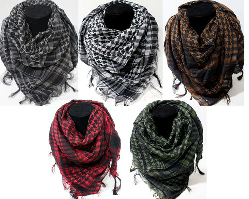 Army Military Tactical Unisex Arab Shemagh KeffIyeh Shawl tuch Scarf Check Wrap