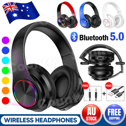 Wireless Headphones Bluetooth Noise Cancelling Stereo Earphones Over Ear Headset