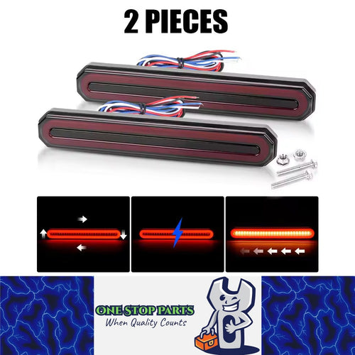 2 x 3in1 LED Tail Light Sequential Turn Signal Stop DRL 12-24V Ute Trailer Truck