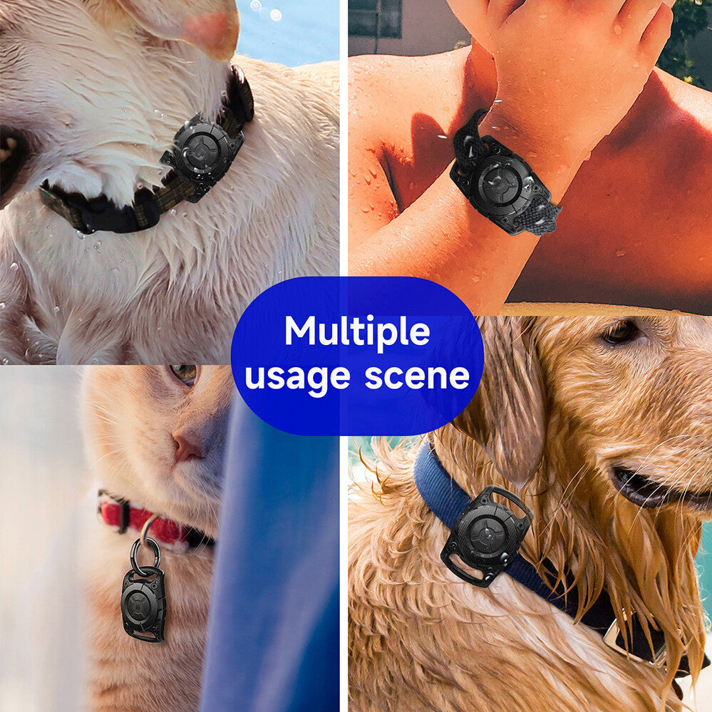 Waterproof Dog Collar Holder Silicone Pet Air Tag Case Cover Compatible with Apple Airtag AU