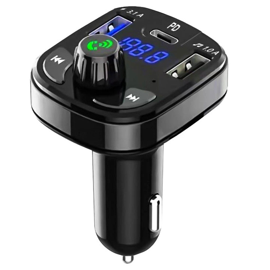 Bluetooth FM Transmitter MP3 Car Charger Type C 3 USB Fast Charge 12-24V LED AU