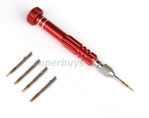 Red 5 in1 Screwdriver Screw Cellphone Repair Kit Mobile Watch Phone Tool Torx T6