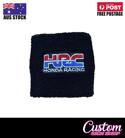Motorcycle Brake Fluid Reservoir Cover Tank Sock Sleeve Honda Hrc Black & White – Compatible with Honda