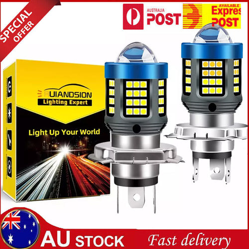 H4 LED Headlight Bulb Lamp Car Fog Globe Hi/Lo Beam White/White+Yellow DC 12-80V