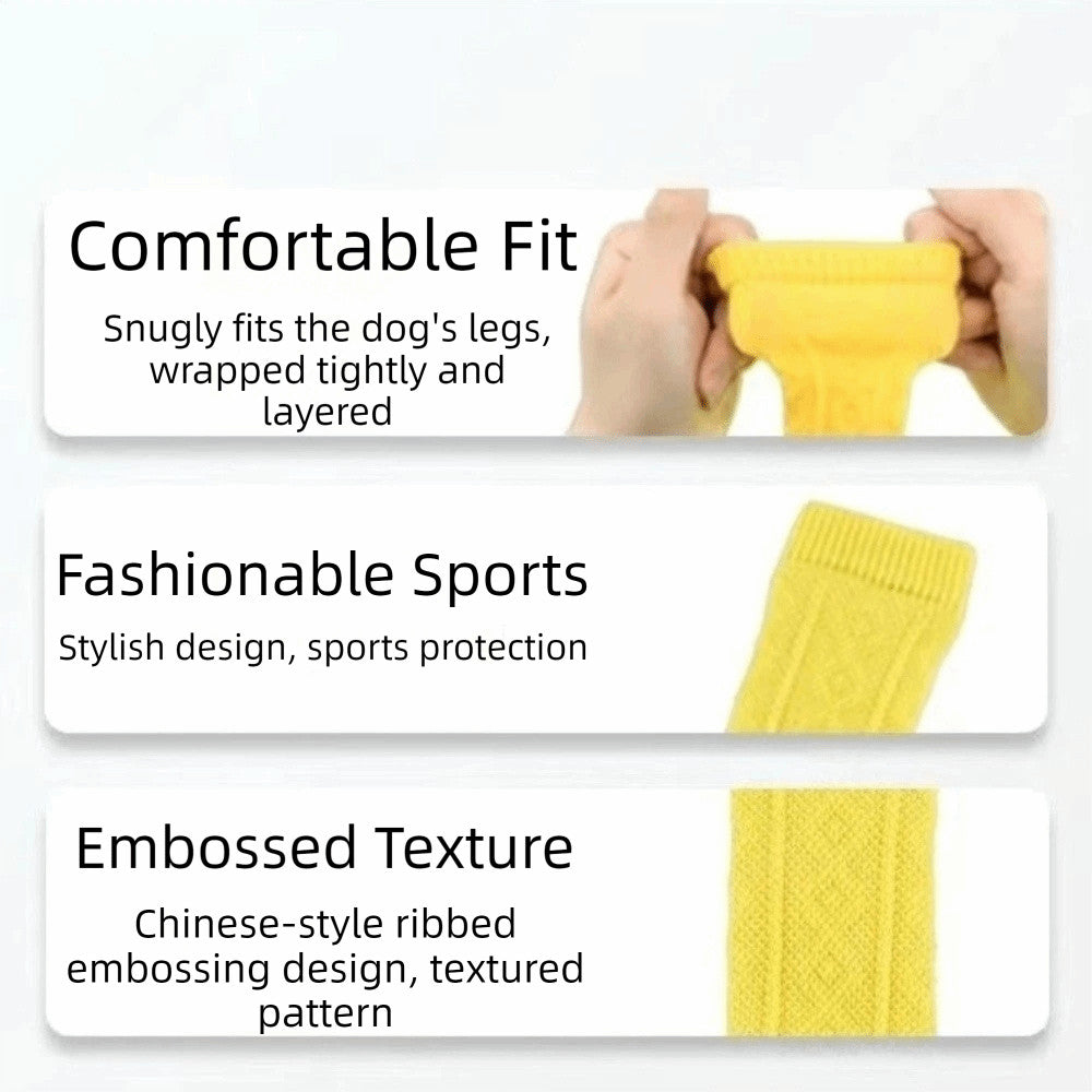 Anti-dirty Pet Elbow Protector Elastic Knitted Dog Leg Warmer Sports Sheath
