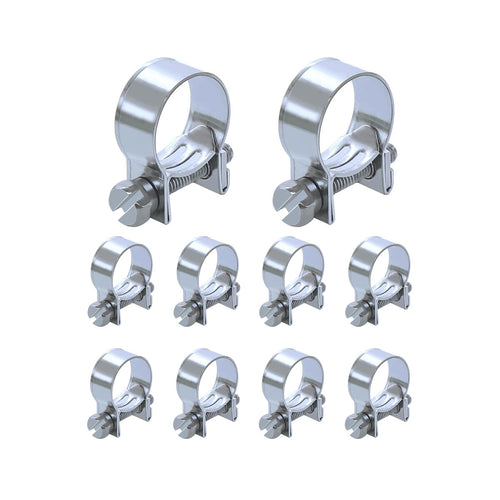10X Mini Hose Clip Nut & Bolt Fuel-Line Clamp Petrol Pipe Diesel Air Small Clamp
