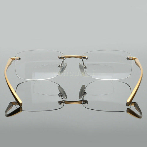 AUS NEW Rimless Bifocal Reading Glasses Readers 1.0 1.5 2.0 2.5 3.0 3.5 4.0