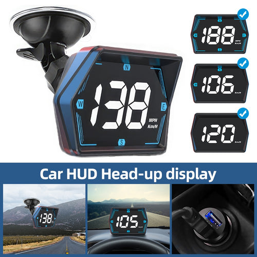 Car HUD Head Up GPS Speedometer Digital Universal Speedo Speed MPH KMH Display