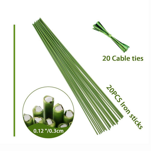 20Pcs Potted Plants Flowers Plant Sticks Bendable Plant Support Stakes