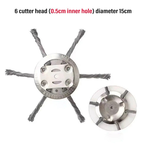 String Trimmer Replacement Head Steel Wire Weed Trimmer Head 3/6Cutter Heads