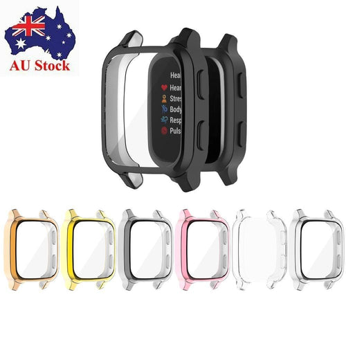 Watch Case Cover Screen Protector Plating TPU Protective Compatible with Garmin Venu SQ