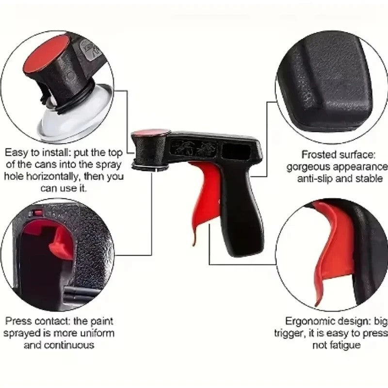 Universal Aerosol Spray Can Trigger Handle Paint Assist Grip Tool for Car Care