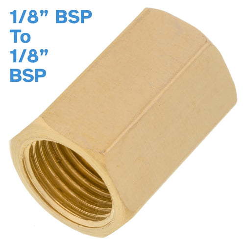 Brass 1/8" Female To 1/8" Female BSP Adapter Pipe Fitting Threaded Connector
