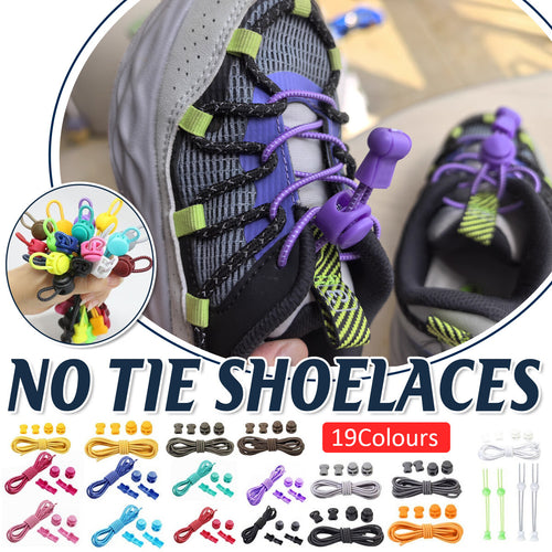 Elastic No Tie Shoelaces with Lock Toggle Adjustable for Running Shoes Sneakers