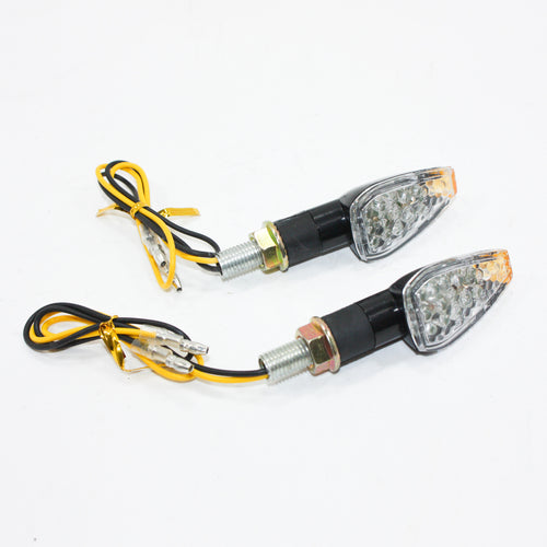 BLACK 12V LED REC REG Indicator Turn Signal Light PIT Dirt Motorcycle Bike MX