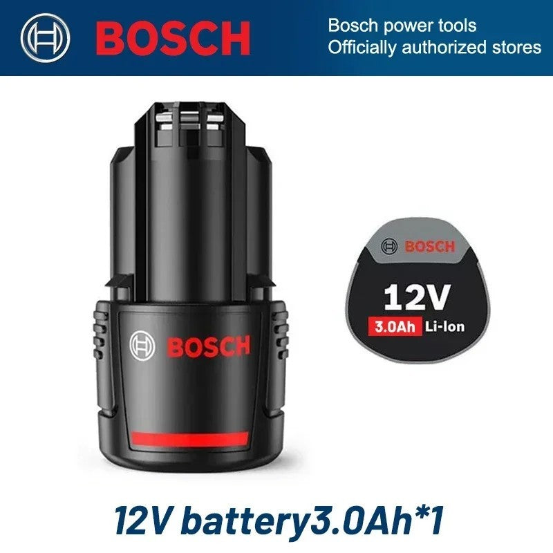 Original 3.0Ah 12V battery, 3000mAh BAT411 Lithium ion Rechargeable – Compatible with Bosch
