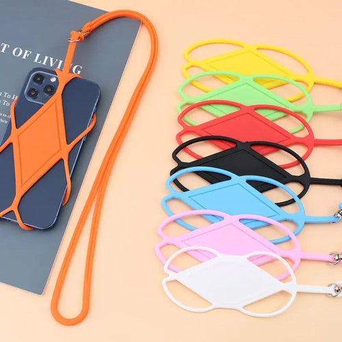 Silicone Cell Phone Strap Cord Holder Neck Lanyard Necklace Universal