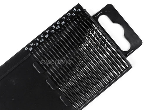 20pcs 0.3mm - 1.6mm HSS Twist Drill Bit Model Straight Tiny Mini Micro Kit Tools