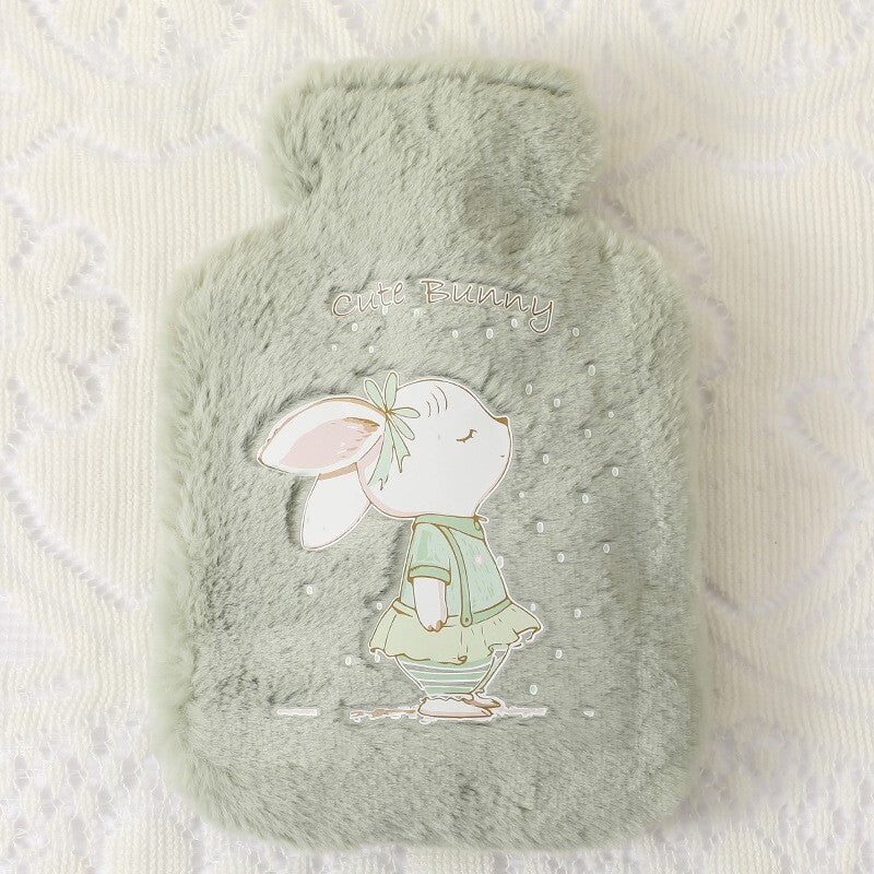 2000ml HOT WATER BOTTLE Winter Warm Rubber Bag w Knitted Cover Relaxing Warmer