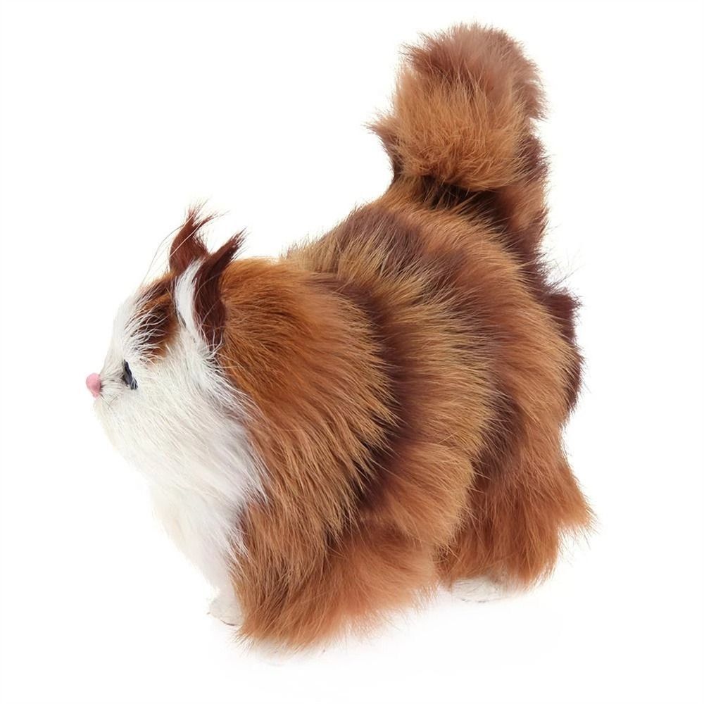 Simulation Plush Cat Toys Stuffed Kitten Doll Cat Model Plush Cat Toy Handicraft