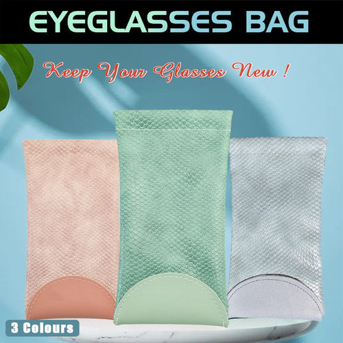 Mouth Snapped Sunglasses Eyeglass Glasses Case Soft Pouch Bag Pocket Spectacle