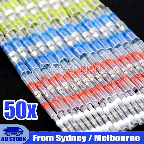 50pcs Mixed Waterproof Heat shrink Wire Connector Solder Insulated Joiners HOT A