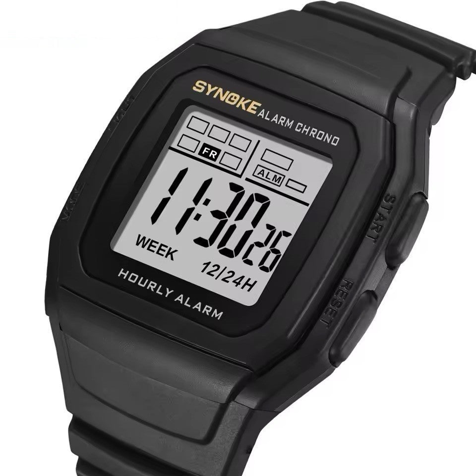 Men's Sports Digital Watch, Sports Watch with Alarm Stopwatch - Black