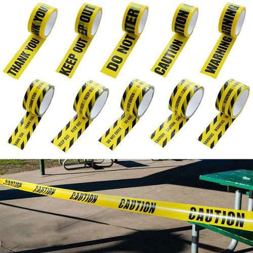 Yellow Tape Caution Signs Adhesive Tape Danger Identification Tape Universal