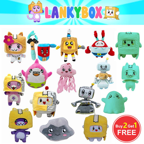 Lankybox Foxy Boxy Ghosty Rocky Baby Shark Lankybot Soft Stuffed Plush Doll Toy