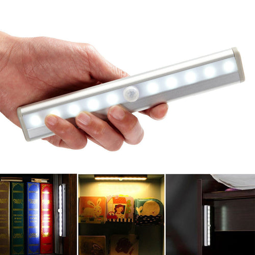 Battery Operated LED Drawer Under Cabinet Light with PIR Sensor Kitchen Cupboard