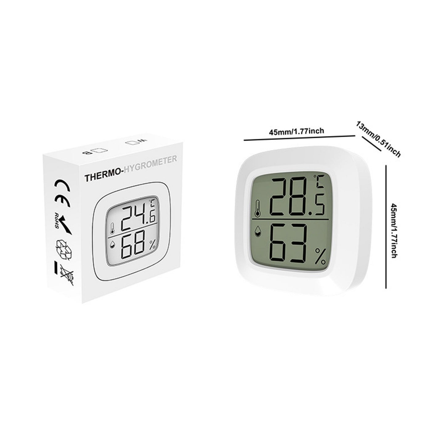 4x Mini Digital Thermometer Hygrometer LCD Temperature Humidity Meter Indoor